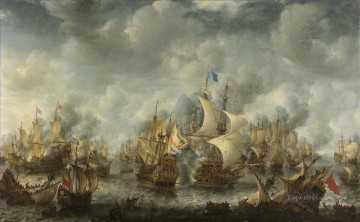 海戦 Painting - テル・ハイデ・ヤン・アブラハムシュ・ベールストラテン海戦によるスヘフェニンゲン・スラグの戦い